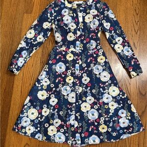 Talbots Navy Floral Kids Dress